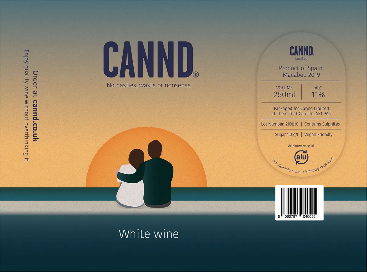 Cannd label design sunset illustration