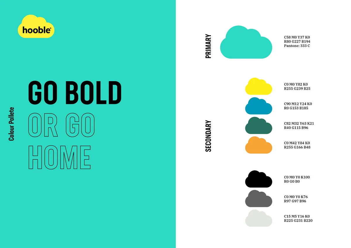 Hooble brand book - Colours