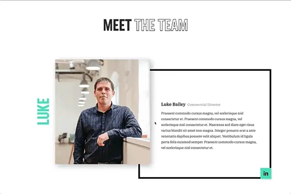 Hooble website animation example